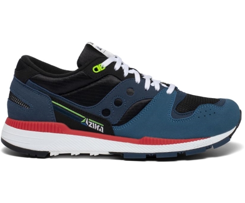Tenis Saucony Azura Hombre Zapatos Originales Negras / Denim México MX-650-KM